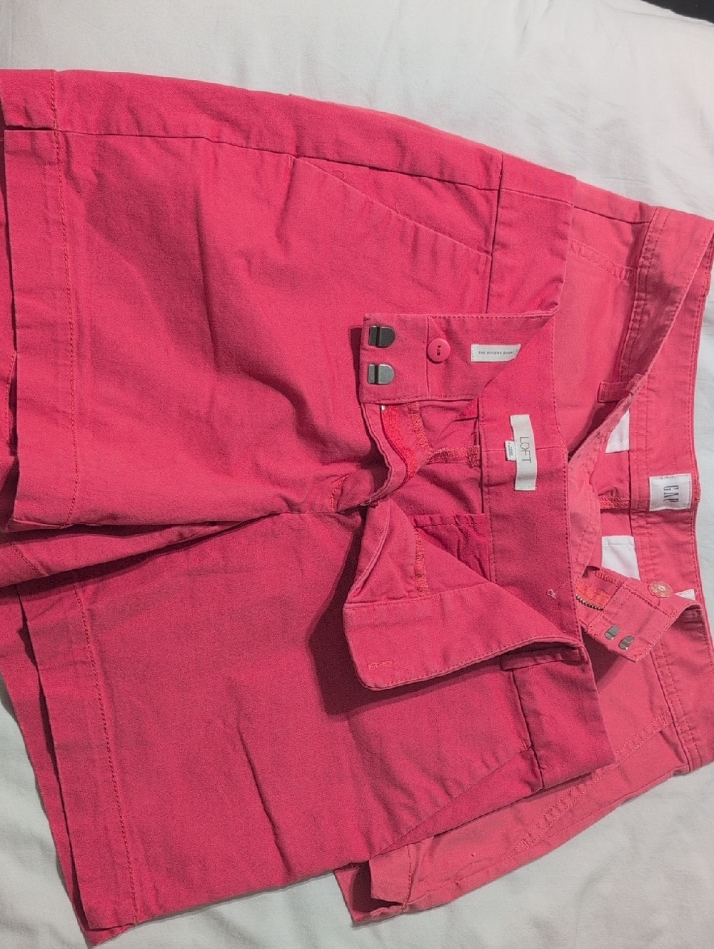 Bundle Of 2 X Vibrant Color Cotton Women's Shorts, Gap , Loft